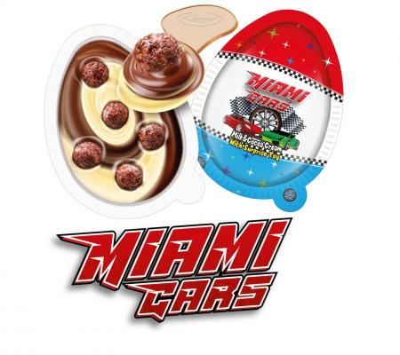  MIAMI CARS PLASTIC EGG CHOCOLATE WITH SURPRISE TOYS